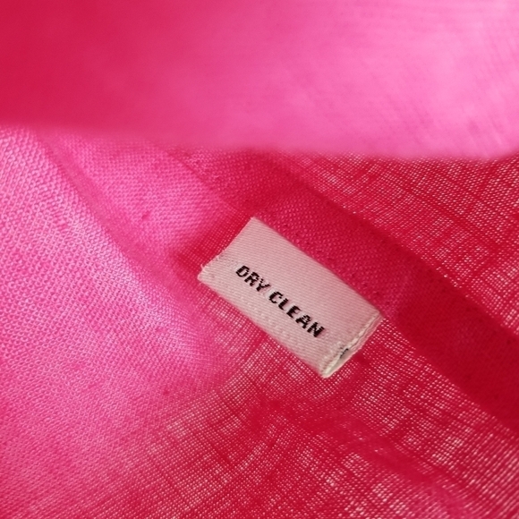 Real Clothes Linen Button Front Shirt Tunic Top 3/4 Sleeve Womens Size 6 Pink - Picture 7 of 8